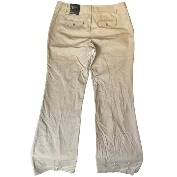 Banana Republic Women Flared Khaki Pants size 10 Beige Mid Rise Stretch NWT - Picture 10 of 10